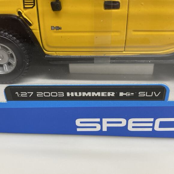 Maisto 2003 Hummer H2 SUV Yellow 1/27 Diecast Model Special Edition - Picture 2 of 10